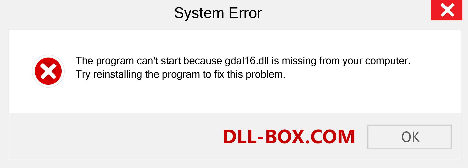  gdal16.dll file is missing?. Download for Windows 7, 8, 10 - Fix  gdal16 dll Missing Error on Windows, photos, images
