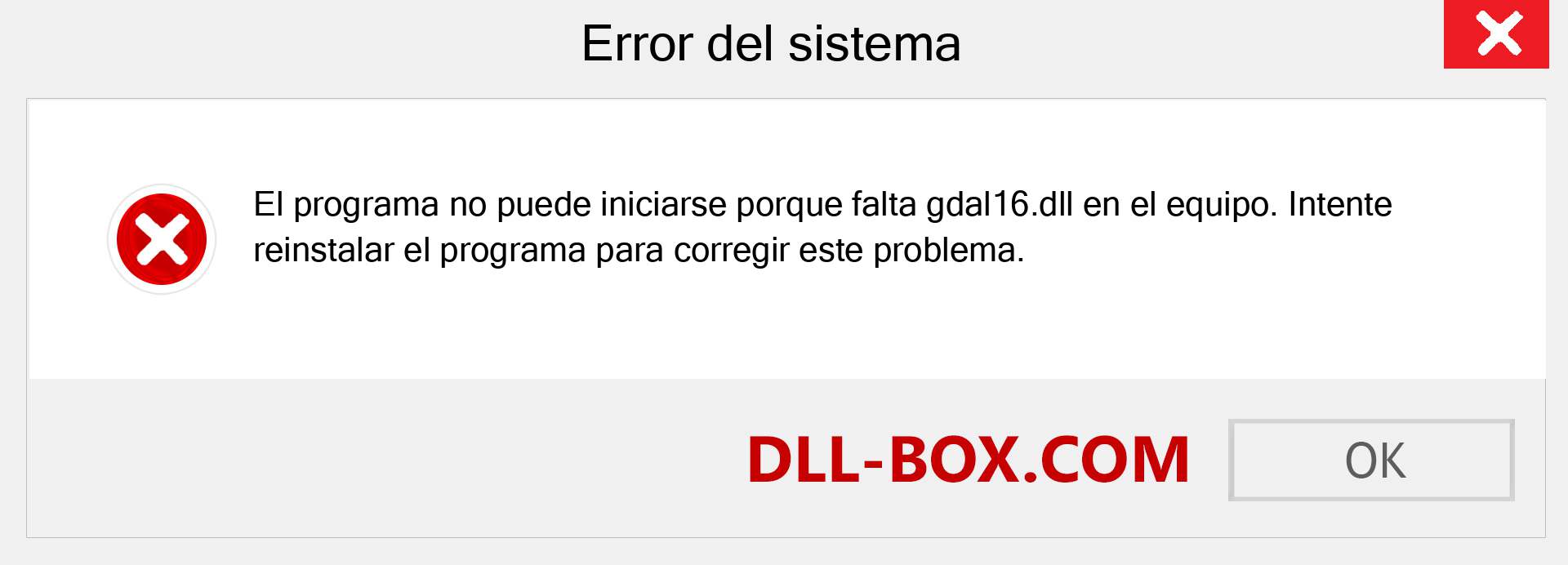 ¿Falta el archivo gdal16.dll ?. Descargar para Windows 7, 8, 10 - Corregir gdal16 dll Missing Error en Windows, fotos, imágenes